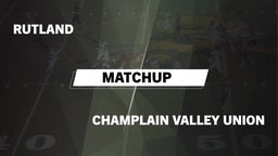 Matchup: Rutland vs. Champlain Valley Union  2016