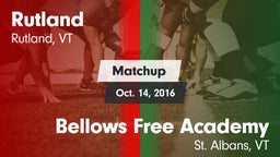 Matchup: Rutland vs. Bellows Free Academy  2016