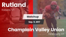 Matchup: Rutland vs. Champlain Valley Union  2017