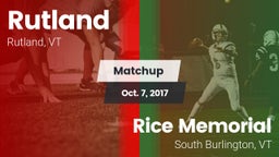 Matchup: Rutland vs. Rice Memorial  2017