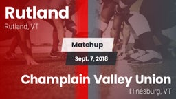 Matchup: Rutland vs. Champlain Valley Union  2018
