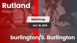 Matchup: Rutland vs. burlington/S. Burlington  2018