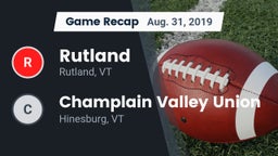 Recap: Rutland  vs. Champlain Valley Union  2019