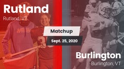 Matchup: Rutland vs. Burlington  2020