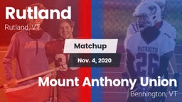 Matchup: Rutland vs. Mount Anthony Union  2020