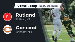 Recap: Rutland  vs. Concord  2022