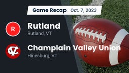 Recap: Rutland  vs. Champlain Valley Union  2023