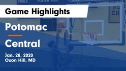 Potomac  vs Central Game Highlights - Jan. 28, 2020