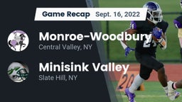 Recap: Monroe-Woodbury  vs. Minisink Valley  2022