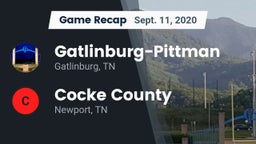 Recap: Gatlinburg-Pittman  vs. Cocke County  2020