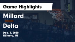 Millard  vs Delta  Game Highlights - Dec. 3, 2020