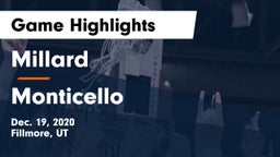 Millard  vs Monticello  Game Highlights - Dec. 19, 2020