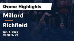 Millard  vs Richfield  Game Highlights - Jan. 5, 2021