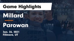 Millard  vs Parowan  Game Highlights - Jan. 26, 2021