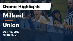 Millard  vs Union  Game Highlights - Dec. 16, 2023