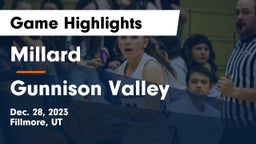 Millard  vs Gunnison Valley  Game Highlights - Dec. 28, 2023