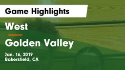 West  vs Golden Valley  Game Highlights - Jan. 16, 2019