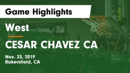 West  vs CESAR CHAVEZ  CA Game Highlights - Nov. 23, 2019