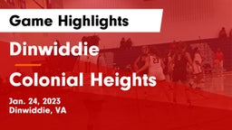 Dinwiddie  vs Colonial Heights  Game Highlights - Jan. 24, 2023