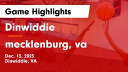 Dinwiddie  vs mecklenburg, va Game Highlights - Dec. 13, 2023