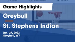 Greybull  vs St. Stephens Indian  Game Highlights - Jan. 29, 2022