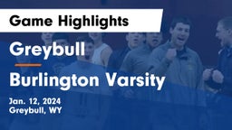 Greybull  vs Burlington Varsity Game Highlights - Jan. 12, 2024