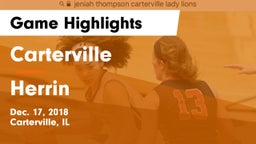 Carterville  vs Herrin Game Highlights - Dec. 17, 2018