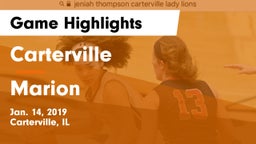 Carterville  vs Marion Game Highlights - Jan. 14, 2019