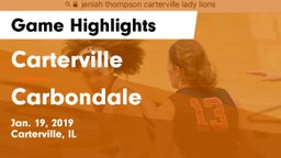 Carterville  vs Carbondale Game Highlights - Jan. 19, 2019