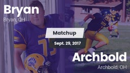 Matchup: Bryan vs. Archbold  2017