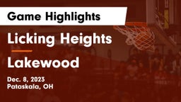 Licking Heights  vs Lakewood  Game Highlights - Dec. 8, 2023