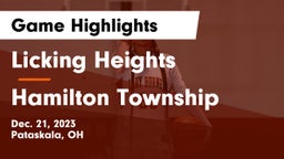 Licking Heights  vs Hamilton Township  Game Highlights - Dec. 21, 2023