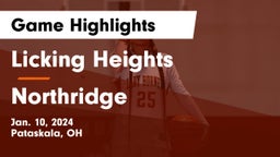 Licking Heights  vs Northridge  Game Highlights - Jan. 10, 2024