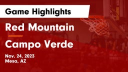 Red Mountain  vs Campo Verde  Game Highlights - Nov. 24, 2023