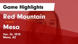 Red Mountain  vs Mesa Game Highlights - Jan. 26, 2018