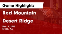 Red Mountain  vs Desert Ridge Game Highlights - Dec. 4, 2019