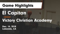 El Capitan  vs Victory Christian Academy Game Highlights - Dec. 14, 2018