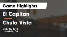 El Capitan  vs Chula Vista  Game Highlights - Dec. 22, 2018