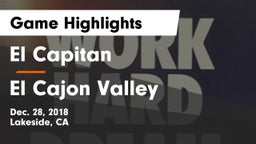 El Capitan  vs El Cajon Valley  Game Highlights - Dec. 28, 2018