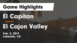 El Capitan  vs El Cajon Valley  Game Highlights - Feb. 5, 2019