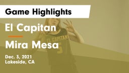 El Capitan  vs Mira Mesa  Game Highlights - Dec. 3, 2021