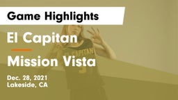 El Capitan  vs Mission Vista  Game Highlights - Dec. 28, 2021
