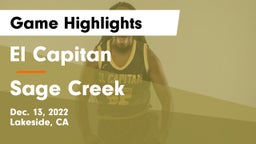 El Capitan  vs Sage Creek  Game Highlights - Dec. 13, 2022