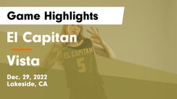 El Capitan  vs Vista  Game Highlights - Dec. 29, 2022