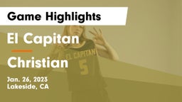 El Capitan  vs Christian  Game Highlights - Jan. 26, 2023