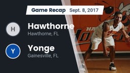 Recap: Hawthorne  vs. Yonge  2017
