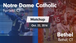 Matchup: Notre Dame Catholic vs. Bethel  2016
