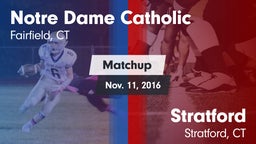 Matchup: Notre Dame Catholic vs. Stratford  2016