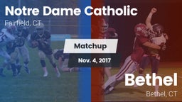 Matchup: Notre Dame Catholic vs. Bethel  2017