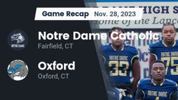 Recap: Notre Dame Catholic  vs. Oxford  2023